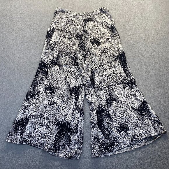 Solitaire Womens elastic Waist Wide Legs Pants Size Large 100% Rayon - Picture 14 of 14